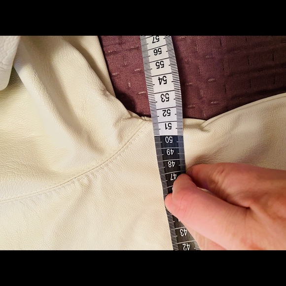 Zara Off White Leather Look Top Size Medium - Picture 7 of 11